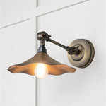 Aged Brass Flora Wall Light-From The Anvil-nirohome