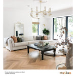 Cairo Mid-Century Chandelier, 8 Arm-Mullan Lighting-Powder-Coated White-100cm-nirohome
