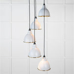 Hammered Brass Brindley Cluster Pendant-From The Anvil-Birch-nirohome