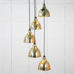Hammered Brass Brindley Cluster Pendant-From The Anvil-Brass-nirohome