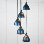 Hammered Brass Brindley Cluster Pendant-From The Anvil-Dusk-nirohome
