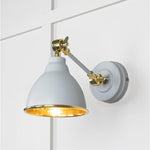 Hammered Brass Brindley Wall Light-From The Anvil-Birch-nirohome