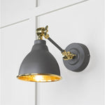 Hammered Brass Brindley Wall Light-From The Anvil-Bluff-nirohome