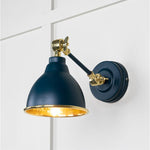 Hammered Brass Brindley Wall Light-From The Anvil-Dusk-nirohome