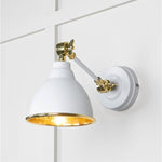 Hammered Brass Brindley Wall Light-From The Anvil-Flock-nirohome