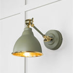 Hammered Brass Brindley Wall Light-From The Anvil-Tump-nirohome
