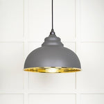 Hammered Brass Harborne Pendant-From The Anvil-Bluff-nirohome
