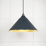 Hammered Brass Hockley Pendant-From The Anvil-Soot-nirohome