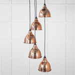 Hammered Copper Brindley Cluster Pendant-From The Anvil-Copper-nirohome
