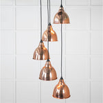 Hammered Copper Brindley Cluster Pendant-From The Anvil-Copper-nirohome