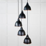 Hammered Copper Brindley Cluster Pendant-From The Anvil-Elan Black-nirohome