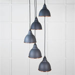 Hammered Copper Brindley Cluster Pendant-From The Anvil-Slate-nirohome