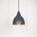 Hammered Copper Brindley Pendant-From The Anvil-Slate-nirohome