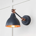 Hammered Copper Brindley Wall Light-From The Anvil-Slate-nirohome