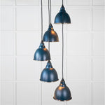 Hammered Nickel Brindley Cluster Pendant-From The Anvil-Dusk-nirohome