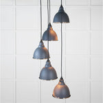 Hammered Nickel Brindley Cluster Pendant-From The Anvil-Slate-nirohome
