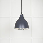 Hammered Nickel Brindley Pendant-From The Anvil-Slate-nirohome