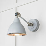 Hammered Nickel Brindley Wall Light-From The Anvil-Birch-nirohome