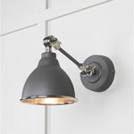 Hammered Nickel Brindley Wall Light-From The Anvil-Bluff-nirohome