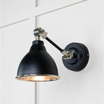 Hammered Nickel Brindley Wall Light-From The Anvil-Elan Black-nirohome