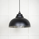 Hammered Nickel Harborne Pendant-From The Anvil-Elan Black-nirohome