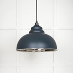 Hammered Nickel Harborne Pendant-From The Anvil-Soot-nirohome