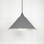 Hammered Nickel Hockley Pendant-From The Anvil-Bluff-nirohome