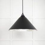 Hammered Nickel Hockley Pendant-From The Anvil-Elan Black-nirohome