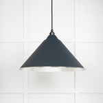 Hammered Nickel Hockley Pendant-From The Anvil-Soot-nirohome