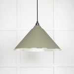 Hammered Nickel Hockley Pendant-From The Anvil-Tump-nirohome