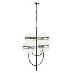 Reid Modern 4 Sphere Chandelier-Wrenford & Co.-Black-nirohome
