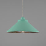 Rio Coloured Brass Pendant Light 38cm-Mullan Lighting-Mint Turquoise-nirohome