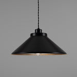 Rio Coloured Brass Pendant Light 38cm-Mullan Lighting-Powder Coated Matt Black-nirohome