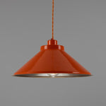Rio Coloured Brass Pendant Light 38cm-Mullan Lighting-Powder Coated Orange-nirohome