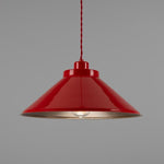 Rio Coloured Brass Pendant Light 38cm-Mullan Lighting-Powder Coated Red-nirohome