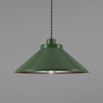 Rio Coloured Brass Pendant Light 38cm-Mullan Lighting-Powder Coated Sage Green-nirohome