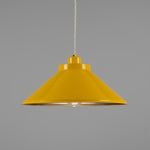 Rio Coloured Brass Pendant Light 38cm-Mullan Lighting-Powder Coated Yellow-nirohome