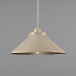 Rio Coloured Brass Pendant Light 38cm-Mullan Lighting-Vanilla Cream-nirohome