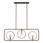 Rivas 3 Bulb Iron Frame Chandelier-Wrenford & Co.-nirohome