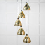 Smooth Brass Brindley Cluster Pendant-From The Anvil-Brass-nirohome