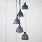Smooth Brass Brindley Cluster Pendant-From The Anvil-Slate-nirohome
