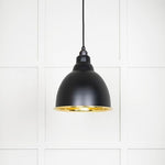 Smooth Brass Brindley Pendant-From The Anvil-Elan Black-nirohome