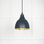 Smooth Brass Brindley Pendant-From The Anvil-Soot-nirohome