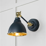 Smooth Brass Brindley Wall Light-From The Anvil-Soot-nirohome