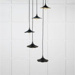 Smooth Brass Flora Cluster Pendant-From The Anvil-Elan Black-nirohome