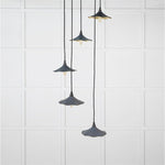 Smooth Brass Flora Cluster Pendant-From The Anvil-Slate-nirohome