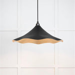 Smooth Brass Flora Pendant-From The Anvil-Elan Black-nirohome