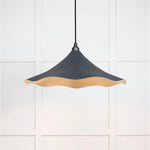 Smooth Brass Flora Pendant-From The Anvil-Soot-nirohome