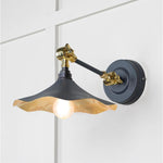 Smooth Brass Flora Wall Light-From The Anvil-Slate-nirohome