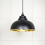 Smooth Brass Harborne Pendant-From The Anvil-Elan Black-nirohome